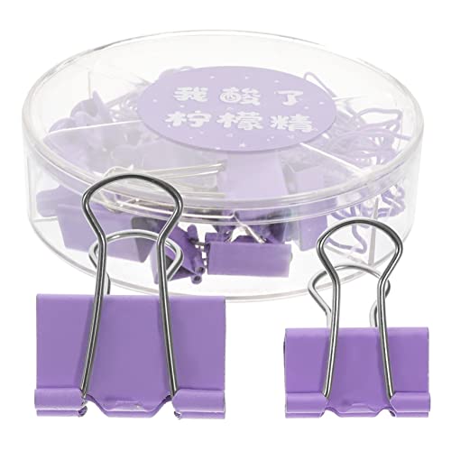 SOPOTUTU Notizblock Set Binder Clips Büroklammern Büroklammerhalter Bürobedarf Büroklammern Schreibtisch Papierhalter Multifunktions Datei Clips Büroklammern Metall von SOPOTUTU