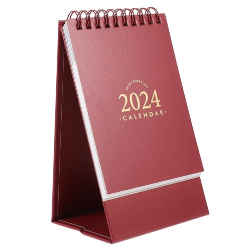 SOPOTUTU Praktischer Desktop Stehkalender Zarter Monatskalender für Büro und Platzsparendes Design Langlebiges Papiermaterial für Lehrer und Büroangestellte von SOPOTUTU