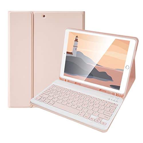 SOPPY 25,9 und 10,5 Zoll iPad Tastatur Hülle für iPad 9. 2021, iPad 8. 2020, iPad 7. Generation 2019, iPad Air 3 2019, iPad Pro 10,5 Zoll 2017, abnehmbare Hülle und integrierter Stift Lot - Pink von SOPPY