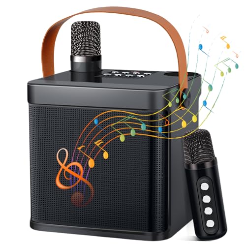 SOPPY Karaoke-Maschine für Erwachsene und Kinder, tragbarer Bluetooth-Lautsprecher mit 2 kabellosen Mikrofonen, Karaoke-Maschinen-Lautsprecher mit Sprachwechseleffekten, Partylichter für SOPPY Karaoke-Maschine für Erwachsene und Kinder, tragbarer Bluetooth-Lautsprecher mit 2 kabellosen Mikrofonen, Karaoke-Maschinen-Lautsprecher mit Sprachwechseleffekten, Partylichter für von SOPPY