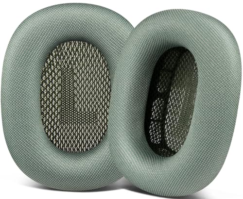 SOPROM Verbesserte Ohrpolster als Ersatz für Airpods Max Over-Ear-Kopfhörer, Ohrpolsterkissen mit strapazierfähigem Netzgewebe, weicherem Schaumstoff, Geräuschisolierung und Schweißschutz - Grün von SOPROM