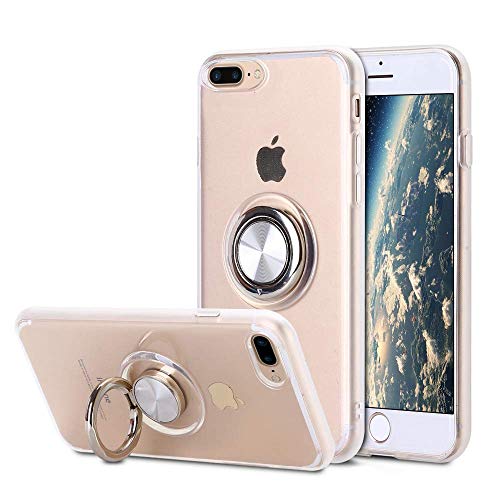 SORAKA Durchsichtige Hülle für iPhone 8 Plus/iPhone 7 Plus mit 360 Grad drehbarem Ringständer Weicher TPU transparenter Schutzhülle mit Metallplatte für Handyhalterung Auto KFZ Magnet Stoßdämpfung SORAKA Durchsichtige Hülle für iPhone 8 Plus/iPhone 7 Plus mit 360 Grad drehbarem Ringständer Weicher TPU transparenter Schutzhülle mit Metallplatte für Handyhalterung Auto KFZ Magnet Stoßdämpfung von SORAKA