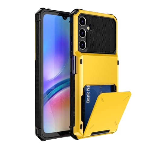 SORAKA Hülle für Samsung Galaxy A03s mit Kartenhalter Handyhülle PC TPU 2 in 1 Dual Layer Bumper Hülle Stoßsichere Abdeckung kann 5 Karten aufnehmen von SORAKA