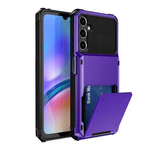 SORAKA Hülle für Samsung Galaxy A05 mit Kartenhalter Handyhülle PC TPU 2 in 1 Dual Layer Bumper Hülle Stoßsichere Abdeckung kann 5 Karten aufnehmen von SORAKA