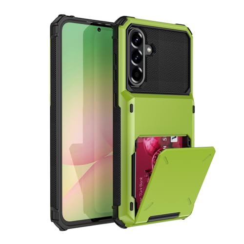 SORAKA Hülle für Samsung Galaxy A56 5G mit Kartenhalter Handyhülle PC TPU 2 in 1 Dual Layer Bumper Hülle Stoßsichere Abdeckung kann 5 Karten aufnehmen von SORAKA