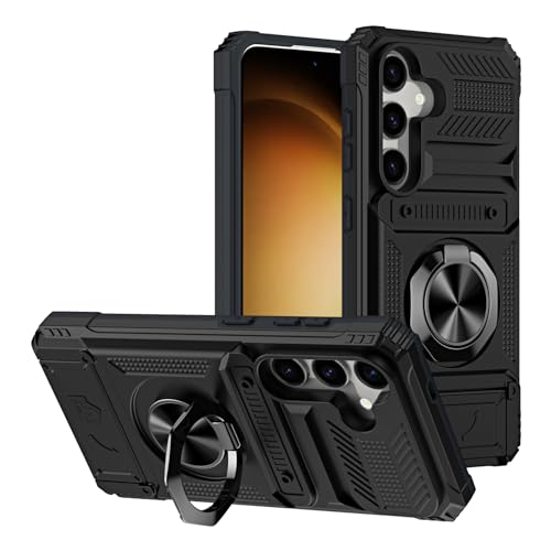 SORAKA Hülle für Samsung Galaxy S24 Plus mit Ringständer Kartenhalterung Metall Patch kompatible magnetische Auto Telefonhalterung Schutzhülle gegen Stöße und Stürze SORAKA Hülle für Samsung Galaxy S24 Plus mit Ringständer Kartenhalterung Metall Patch kompatible magnetische Auto Telefonhalterung Schutzhülle gegen Stöße und Stürze von SORAKA