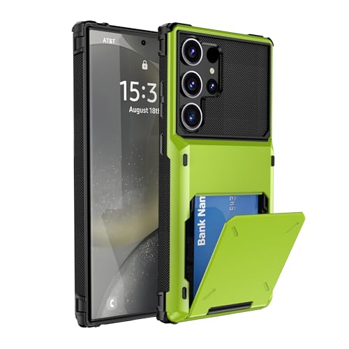 SORAKA Hülle für Samsung Galaxy S25 Ultra mit Kartenhalter Handyhülle PC TPU 2 in 1 Dual Layer Bumper Hülle Stoßsichere Abdeckung kann 5 Karten aufnehmen von SORAKA
