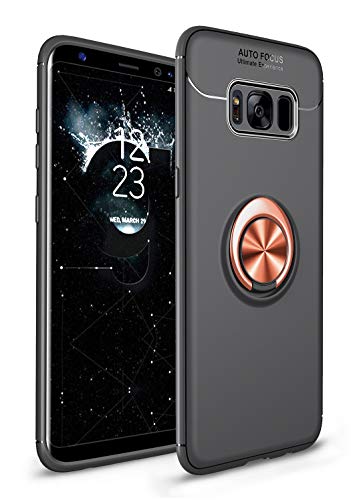 SORAKA Hülle für Samsung Galaxy S8 mit Ringständer Weiches TPU Ultradünn Schutzhülle Samsung Galaxy S8 mit Metallplatte für Handyhalterung Auto KFZ Magnet von SORAKA