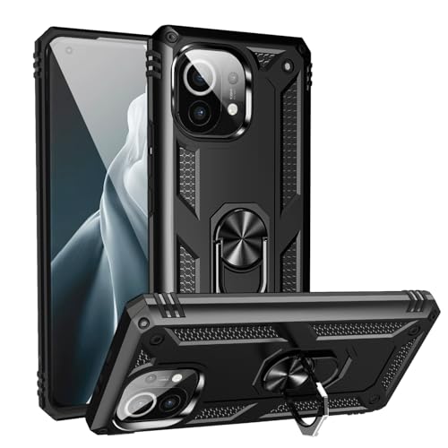 SORAKA Hülle für Xiaomi Mi 11 5G mit 360 Grad drehbarem Ringständer Weiches Silikon Ultradünn Schutzhülle mit Metallplatte für Handyhalterung Auto KFZ Magnet von SORAKA