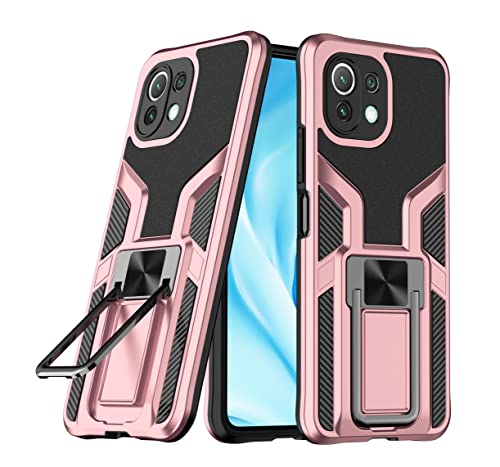 SORAKA Hülle für Xiaomi Mi 11 Lite 5G mit Ständer Heavy Duty Schutzhülle Xiaomi Mi 11 Lite 5G Hülle mit Metallplatte für magnetische Handy-Autohalterung von SORAKA