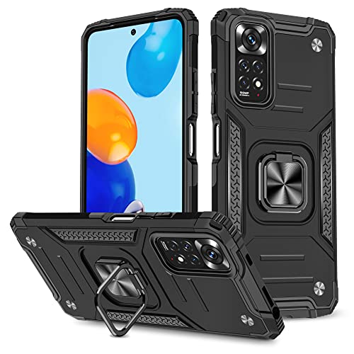 SORAKA Hülle für Xiaomi Redmi Note 11S mit Ringhalterung Panzerhülle Xiaomi Redmi Note 11 Hülle Weicher TPU-Stoßfänger Harte PC-Rückseite mit Metallplatte für magnetische Handy-Autohalterung SORAKA Hülle für Xiaomi Redmi Note 11S mit Ringhalterung Panzerhülle Xiaomi Redmi Note 11 Hülle Weicher TPU-Stoßfänger Harte PC-Rückseite mit Metallplatte für magnetische Handy-Autohalterung von SORAKA