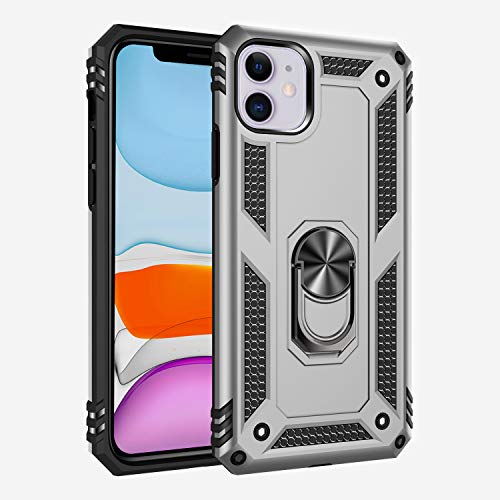 SORAKA Hülle für iPhone 11 mit Ringhalterung Panzerhülle iPhone 11 Hülle Weicher TPU-Stoßfänger Harte PC-Rückseite mit Metallplatte für magnetische Handy-Autohalterung SORAKA Hülle für iPhone 11 mit Ringhalterung Panzerhülle iPhone 11 Hülle Weicher TPU-Stoßfänger Harte PC-Rückseite mit Metallplatte für magnetische Handy-Autohalterung von SORAKA