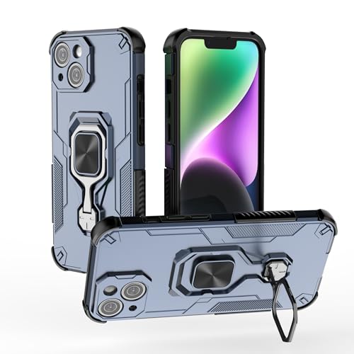 SORAKA Hülle für iPhone 14 mit 360 Grad drehbarem Metallständer magnetischem Eisenstück kompatible Magnetische Handyhalterung für das Auto von SORAKA