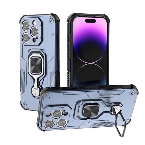 SORAKA Hülle für iPhone 15 Pro mit 360 Grad drehbarem Metallständer magnetischem Eisenstück kompatible Magnetische Handyhalterung für das Auto von SORAKA