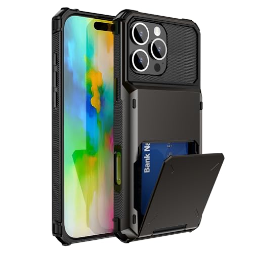 SORAKA Hülle für iPhone 16 Plus mit Kartenhalter Handyhülle PC TPU 2 in 1 Dual Layer Bumper Hülle Stoßsichere Abdeckung kann 5 Karten aufnehmen von SORAKA
