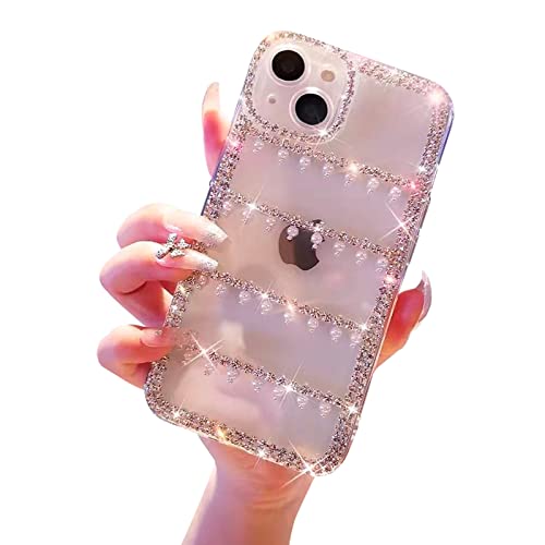 Shinyzone Glitzer Hülle Durchsichtig kompatibel mit Samsung Galaxy S22 Ultra 5G,Perle Diamant Kristall Steine Transparent Anti-Gelb Stoßfest Silikon TPU Schutzhülle Strass Bumper Handyhülle von SORAKA