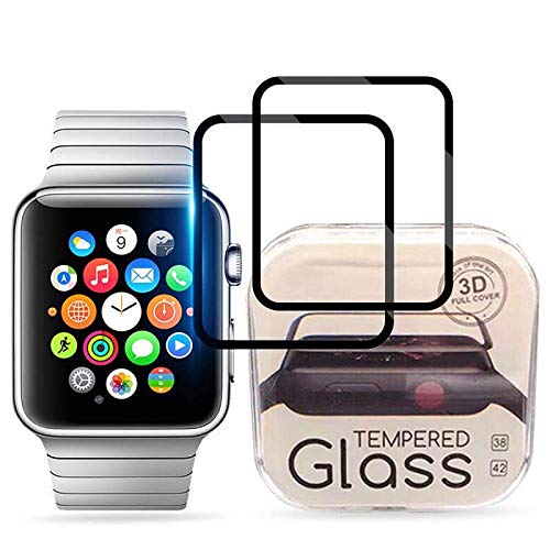 Shinyzone Schutzfolie Kompatibel für Apple Watch 42mm Series 3 2 1, Displayschutzfolie Volle Bedeckung Screen Protector 9H Schutzglas Ultraklar für iWatch Series 3 2 1 42mm [2 Stück] von SORAKA