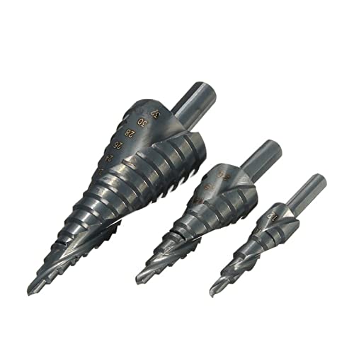 3 Teile/Satz 4-32 MM Kobalt Stufenbohrer Set Stickstoff Hochgeschwindigkeitsstahl Spirale for Metallkegel Dreieck Schaft Loch Metallbohrer 3 Teile/Satz 4-32 MM Kobalt Stufenbohrer Set Stickstoff Hochgeschwindigkeitsstahl Spirale for Metallkegel Dreieck Schaft Loch Metallbohrer von SORTZ