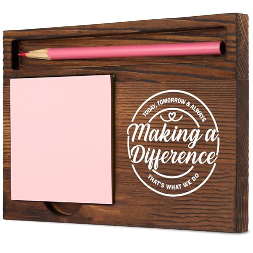 Making a Difference That's What We Do Wertschätzungsgeschenk für Pädagogen, Gesundheitswesen, Gemeinschaftsführer, funktional, stilvoll, Schreibtisch-Organizer, Schreibtisch, Retro-Notizblockhalter von SOSREBEDR