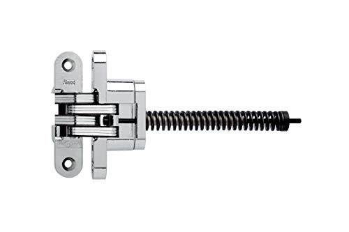 SOSS 216IC Zink unsichtbarer Federschließer für 4,4 cm große Türen, satiniertes Chrom-Finish von SOSS