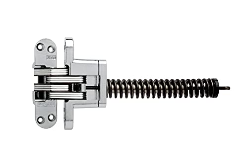 SOSS 218ic Zink unsichtbar Spring Closer für 4,4 cm Türen, Satin Chrom Äußeres Finish von SOSS
