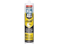 SOUDAL Fix ALL Turbo, superschnell aushärtender, flexibler Klebstoff, schwarz, 290ml Kartusche von SOUDAL