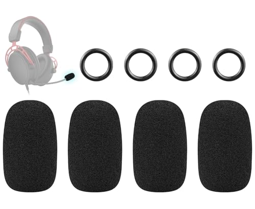 SOULWIT 4 Stück Schutz Mikrofon Schaum Abdecken Pop Filter für Hyperx Cloud/Alpha/Chat/Core/Flight/Mini/Orbit/Revolver/Stinger Series Kopfhörer, Mikrofon Abdeckung Windschutz für Hyperx Cloudx Headset SOULWIT 4 Stück Schutz Mikrofon Schaum Abdecken Pop Filter für Hyperx Cloud/Alpha/Chat/Core/Flight/Mini/Orbit/Revolver/Stinger Series Kopfhörer, Mikrofon Abdeckung Windschutz für Hyperx Cloudx Headset von SOULWIT