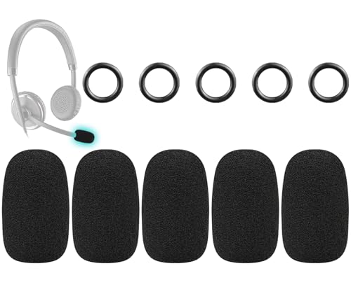 SOULWIT 5 Stück Schutz Mikrofon Schaum Abdecken Pop Filter für Plantronics Audio/Blackwire/E-ncorepro/Rig/Voyager Series Kopfhörer, Mikrofon Abdeckung Windschutz für Poly CS540/CS520/HW510/HW520 SOULWIT 5 Stück Schutz Mikrofon Schaum Abdecken Pop Filter für Plantronics Audio/Blackwire/E-ncorepro/Rig/Voyager Series Kopfhörer, Mikrofon Abdeckung Windschutz für Poly CS540/CS520/HW510/HW520 von SOULWIT