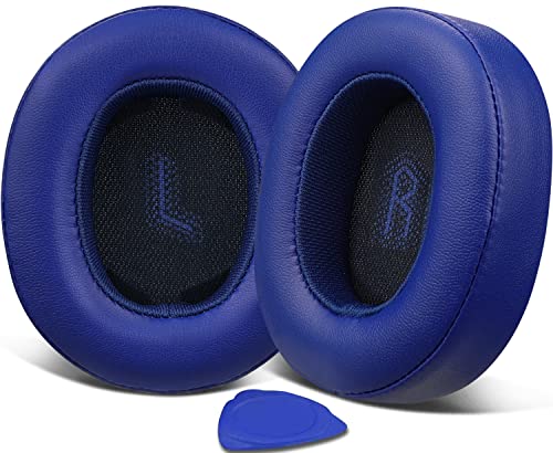 SOULWIT Ersatz Ohrpolster für JBL E55BT Over-Ear-Kopfhörer, Ersatzpolster mit weicherem Protein-Leder (Blau) von SOULWIT