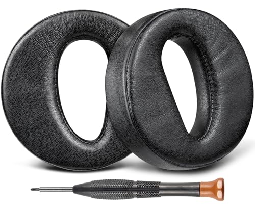SOULWIT Ersatz Ohrpolster für Sony MDR-Z7(MDRZ7)/MDR-Z7M2(MDRZ7M2) Kopfhörer, Polster mit weicherem Proteinleder, ersetzt Kunststoffteile und Schrauben von SOULWIT
