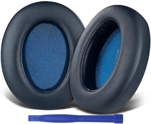 SOULWIT Ersatz Ohrpolster für Sony WH-XB910 XB910N Extra Bass Noise Cancelling Kopfhörer, für Sony WHXB910N Wireless Bluetooth Headset, Ersatzpolster mit weicherem Protein-Leder – Blau von SOULWIT