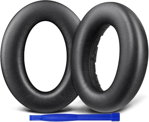 SOULWIT Ersatzpolster Ersatz Ohrpolster für Sennheiser Accentum/Accentum Plus Kopfhörer, Polster mit weichem Proteinleder, Lärmdämmungsschaum von SOULWIT