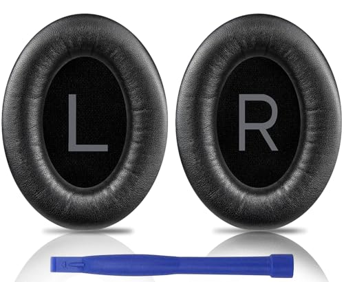 SOULWIT Lammfell Ersatzpolster Ersatz Ohrpolster für Bose QuietComfort 45 (QC45)/QuietComfort SE (QC SE)/Neue Quiet Comfort kabellose Over-Ear Kopfhörer, Polster mit hochdichtem Schaumstoff von SOULWIT