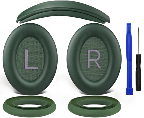 SOULWIT Ohrpolster Polster + Kopfband Headband + Silikon Ohrpolster Schutzabdeckung, Ersatz kit für Bose QuietComfort 45 (QC45)/QuietComfort SE (QC SE)/New Quiet Comfort kabellose Over-Ear Kopfhörer von SOULWIT