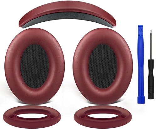 SOULWIT Ohrpolster Polster + Kopfband Stirnband Headband+ Silikon Ohrpolster Schutz Abdeckung Abdeckungen, Ersatz Zubehör Kit für Bose QuietComfort 15(QC15)/QuietComfort 2(QC 2) Over-Ear-Kopfhörer von SOULWIT