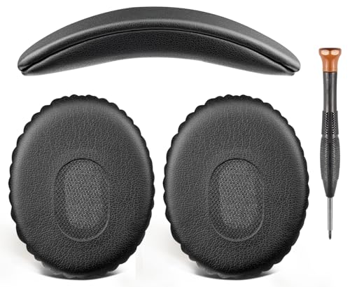 SOULWIT Ohrpolster Polster + Kopfband Stirnband Headband Polster, Ersatz Kit für Bose QuietComfort 3 (QC3) Kopfhörer (passt Nicht für OE1) von SOULWIT