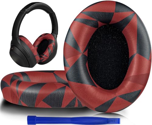 SOULWIT Proteinleder Ersatz Ohrpolster für Sony WH-1000XM3 (WH1000XM3) Over-Ear-Kopfhörern, Ersatzpolster mit weichem Proteinleder, Geräuschisolierung Memory-Schaum von SOULWIT