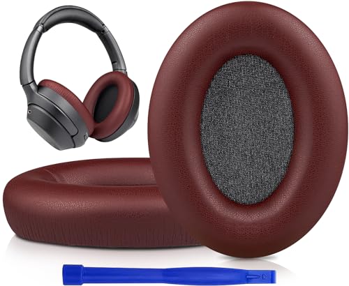 SOULWIT Proteinleder Ersatz Ohrpolster für Sony WH-1000XM3 (WH1000XM3) Over-Ear-Kopfhörern, Ersatzpolster mit weichem Proteinleder, Geräuschisolierung Memory-Schaum von SOULWIT