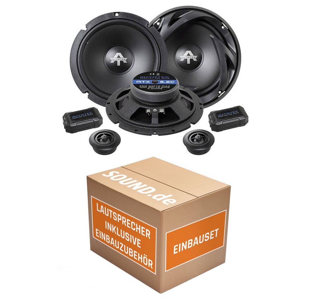 SOUND.de Lautsprecher Boxen Autotek ATX-6.2C Auto Einbauset Fiat Scudo 1 Front Auto-Lautsprecher (MAX: Watt) von SOUND.de