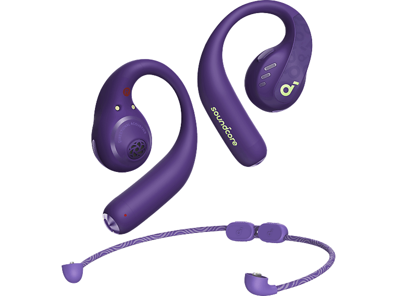 SOUNDCORE BY ANKER AeroFit Pro, Open-ear Kopfhörer Bluetooth Neonlila von SOUNDCORE BY ANKER