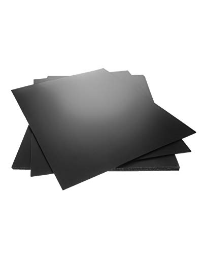 Source One LLC Premium-A Frame Ersatzblätter Coroplast Kunststoff-Zeichen Boards Weiß, Schwarz, Gelb und Blau in mehreren Größen (24 x 24-5-Pack, Schwarz) von SOURCEONE.ORG