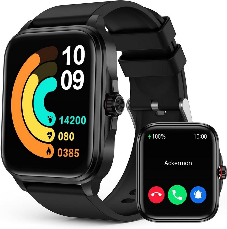 SOUYIE Nicht-invasives Blutzuckermessgerät, für Damen Herren, Fitnessuhr Smartwatch (1,91 Zoll, Android iOS), mit Herzfrequenz Temperaturüberwachung Wasserdichte IP67 von SOUYIE