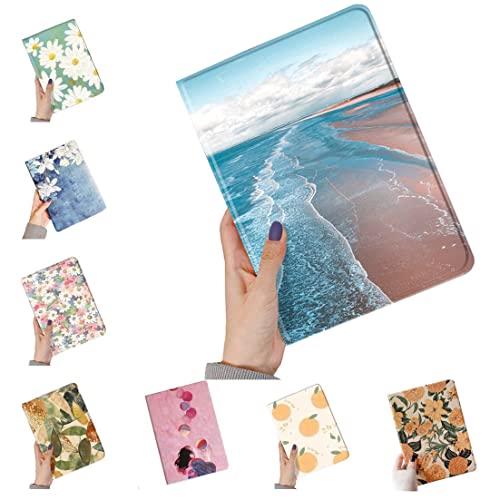 Blumenmuster Hülle für iPad 9. / 8. / 7. Generation 10.2 Zoll Schützhülle mit Stifthalter automatische Ruhe-/Wachfunktion Blumen Hülle (Color K) von SOUYOYIHI