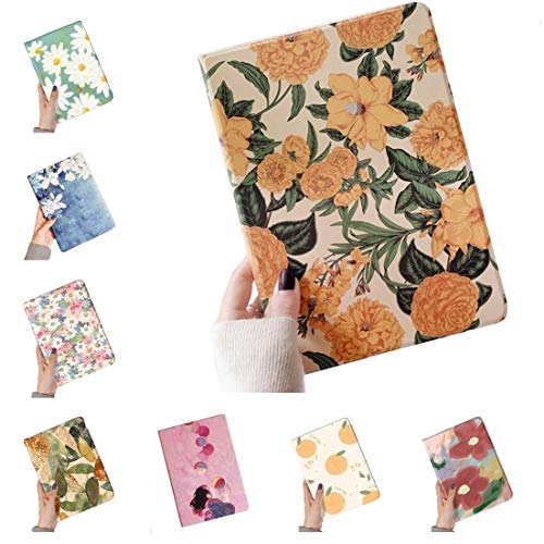 Schutzhülle für iPad 10. Generation 2022, Blumenmuster, iPad 10, 27,7 cm (10,9 Zoll), niedlich, dünn, Leder, Folio-Smart-Cover mit Stifthalter, automatischer Schlaf-/Wachmodus, Farbe A von SOUYOYIHI