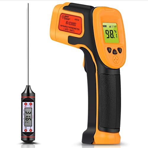 Infrarot Thermometer, Digitales IR Laser Thermometer, Temperaturpistole -26°F~1022°F (-32°C～550°C) Nicht Menschliches Thermometers, zum Kochen/Grill/Lebensmittel/Küche – Fleischthermometer Enthalten von SOVARCATE