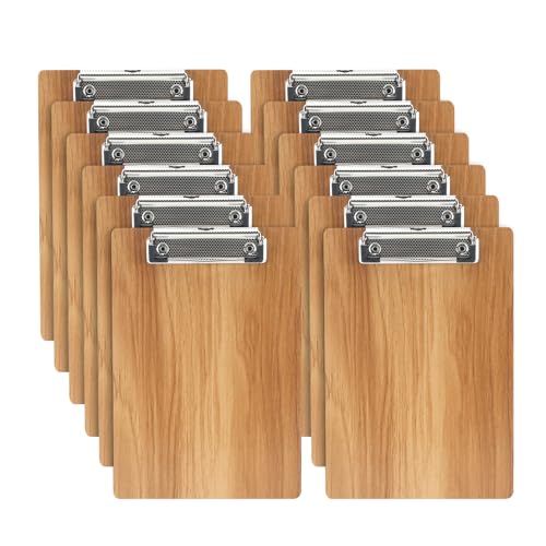 A5 Klemmbrett Holz,12 Stück Klemmbretter Schreibbrett mit Metalklemme,A5 Schreibplatte Zwischenablage A5 Klemmbrett Holz,12 Stück Klemmbretter Schreibbrett mit Metalklemme,A5 Schreibplatte Zwischenablage von SOYIRI