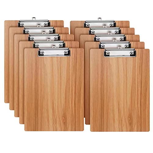 Klemmbrett Holz A4,10 Stück Schreibbrett Klemmbretter mit Metalklemme, Schreibplatte Clipboard Zwischenablage Klemmbrett Holz A4,10 Stück Schreibbrett Klemmbretter mit Metalklemme, Schreibplatte Clipboard Zwischenablage von SOYIRI
