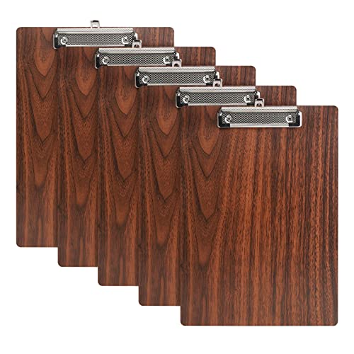 Klemmbrett Holz A4,5 Stück Schreibbrett Klemmbretter mit Metalklemme, Schreibplatte Clipboard Zwischenablage Klemmbrett Holz A4,5 Stück Schreibbrett Klemmbretter mit Metalklemme, Schreibplatte Clipboard Zwischenablage von SOYIRI