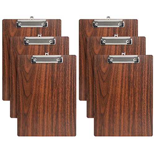Klemmbrett Holz A5,6 Stück Schreibbrett Klemmbretter mit Metalklemme, Schreibplatte Clipboard Zwischenablage Klemmbrett Holz A5,6 Stück Schreibbrett Klemmbretter mit Metalklemme, Schreibplatte Clipboard Zwischenablage von SOYIRI