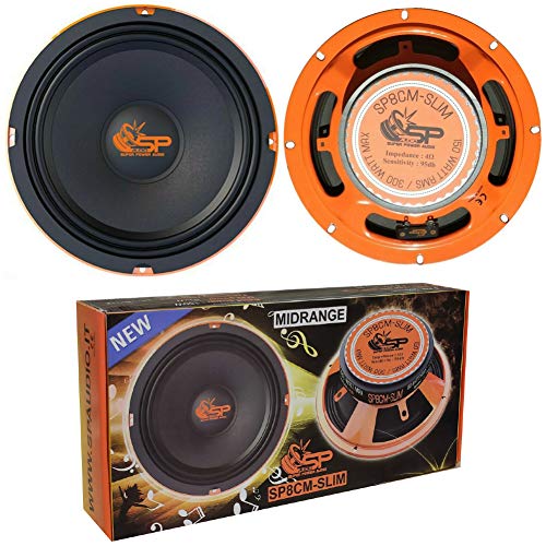 2 MIDRANGE SP AUDIO SP8CM-SLIM Lautsprecher 20,00 cm 200 mm 8" Durchmesser 150 watt rms 300 watt max impedanz 4 ohm 95 db spl Auto, pro Paar 2 MIDRANGE SP AUDIO SP8CM-SLIM Lautsprecher 20,00 cm 200 mm 8" Durchmesser 150 watt rms 300 watt max impedanz 4 ohm 95 db spl Auto, pro Paar von SP Audio